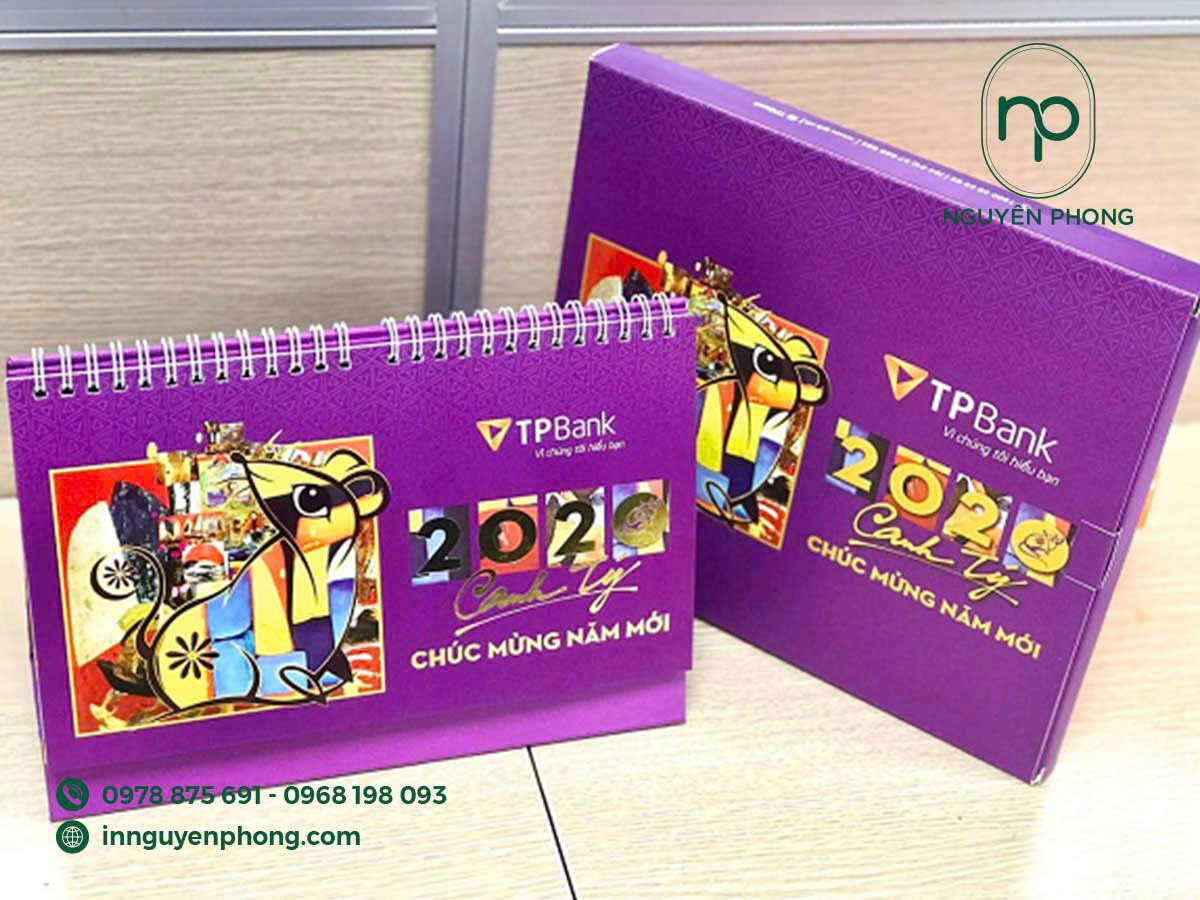 Mẫu lịch tết của TP bank